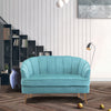2 Seater Sofa Loveseat Chair Upholstered Velvet Fabric Armchair Shell Wing Back