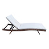 Adjustable Rattan Sun Lounger Outdoor Recliner w/ Cushion Garden Pool Daybed UK