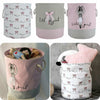 Foldable Washing Clothes Laundry Basket Bin Canvas Baby Kids Toy Organiser Bag