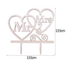 WEDDING CAKE TOPPERS - Rustic Wooden Love Mr & Mrs Cake Decoration Handmade
