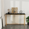 Gold Long Console Table Narrow Sofa Side Table Space-Saving fr Entryway Corridor