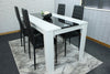 Dining Table Set and 6 4 black white Leather chairs kitchen table set of 4 or 6