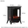 Electric Fireplace Log Burning Flame Effect Stove Fire Heater Thermal Wood 2000W