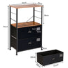 Industrial Storage Shelf w/ 2-Drawer Multipurpose Freestanding Vertical Dresser