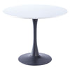 90cm Round Indoor Kitchen Office Dining Table Bistro Leisure Metal Pedestal Base