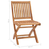 Folding Garden Chairs 6 pcs Solid Teak Wood Q7C8