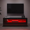 Modern TV Unit Cabinet Stand White High Gloss with LED Lights Drawers 120cm