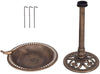 Garden Antique Birdbath Stand Outdoor Pedestal Bird Feeder Base Lightweight