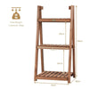 3-Tier Folding Garden Plant Stand Multifunctional Wooden Flower Display Shelves