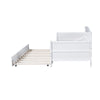 Day Bed Single Bed with Pull Out Trundle Guest Bed Underbed In White Pine Wood