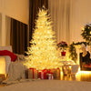 6FT Pre-lit Artificial Christmas Tree Hinged Xmas Tree with 300 LED Lights