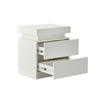 High Gloss LED Bedside Cabinet Tables Nightstand 2 Drawers Bedroom Lamp table