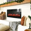 70 Inch Electric Wall Mounted LED Fireplace 9 Color Wall Inset Into Fire Heater