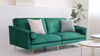 Velvet Sofa Bed Living Room Furniture 2 seater sofa bed with 2 bolister cushions