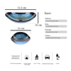 Countertop Sink Basin Bathroom Cloakroom Wash Bowl Tempered Glass Tap Waste Set