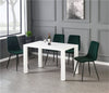 White High Gloss Dining Table with 4 6 Chairs Set Kitchen Furniture MDF Grey