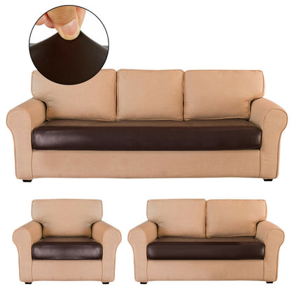 UK PU Leather Sofa Cushion Cover Waterproof Stretch fabric covers Seat Protector