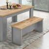 Lisbon Grey Dining Table 150 cm 2 Benches 2 Stools Kitchen Dining Table Set