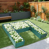 Galvanized Steel Raised Garden Bed Metal Patio Backyard Flower Vegetable Planter