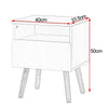 1/2 Bedside Table Storage Cabinet Nightstand Unit Chest of Drawer & Shelf