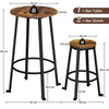 Industrial Bar Table Set 3 Piece Dining Table Set Rustic Bar Table and Bar Stool