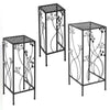 3x Metal Plant Pot Stand Flower Display Shelf Garden Balcony Outdoor Indoor