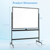 Rolling Magnetic Double Sided Whiteboard Height Adjustable Mobile White Board