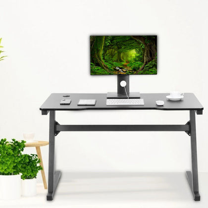 Gaming Desk Racing Computer Table Z Shape PC Laptop Home Office Workstation