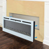 Electric Fire Fireplace Wall/Recessed 12 LED Lights Flame Lighting Living Room