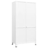 Industrial Wardrobe White 90x50x180 Metal Q5L2