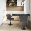2PCS Adjustable Breakfast Bar Stool Velvet Chair Swivel Lift Kitchen Chair