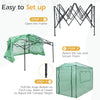 Zippered Roll-up Doors Walk-in Gardening Greenhouse w/ Observation Windows