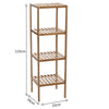 3/4/5 Tiers Bamboo Shelf Stand Book Plant Display Storage Cabinet Towels Holder
