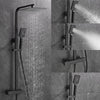 Shower Kit Twin Head 2 Mixer Shower Heads Rail Hose Riser Square Bathroom Set
