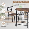 3pcs Dining Table Set and 2 Stools Breakfast Bar for Dining Room/ Kitchen NS