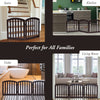 3-Panel Wooden Dog Gate Freestanding Pet Fence Baby Folding Safety Barrier