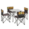 Outdoor Dining Camping Garden Picnic Folding Table w/ 4 Chairs &Bag Portable Set