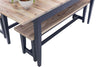 Florence wooden table bench.Navy Blue kitchen dining room bench with wooden seat