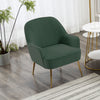 Modern Velvet Accent Chair Tub Armchair Sofa with Metal Legs Living Room Bedroom