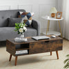 Lift Top Wooden Coffee Table Storage Compartment Shelf Living Room Furniture