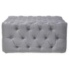 Upholstered Chesterfield Square Coffee Table Footstool Pouffe Foot Stool Seat UK