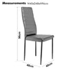 Wood Dining Table and Chairs 4 / 6 Set Pu Leather Seat Kitchen Room Furniture
