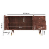 Large Solid Mango Wood Sideboard with Drawers - Dejan DEN005