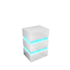 High Gloss 3 Drawers RGB LED Light Bedside Table Nightstand Cabinet Nightstand