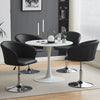 Faux Leather Salon Chair Bar Stool Hair Beauty Barber Chair Black Adjustable