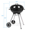 Portable Charcoal Trolley BBQ Garden Barbecue Cooker Grill w/Wheel Picnic Party