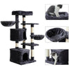 Cat Tree Cat Scratching Post Climb Tower Kitten Toy Scratcher Activity Black