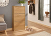 3-Tier Shoe Cabinet Stand Drawer Organiser Rack Storage Footwear Cupboard Oak