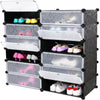 Plastic Wardrobe Clothes Shoe Shelf Storage Organizer Cupboard Closet Cabinet