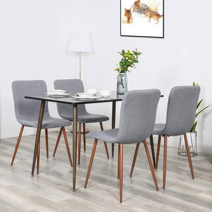 4x Parsons Chair Dining Chairs Side Chair Metal Leg Kitchen Dining Room Office